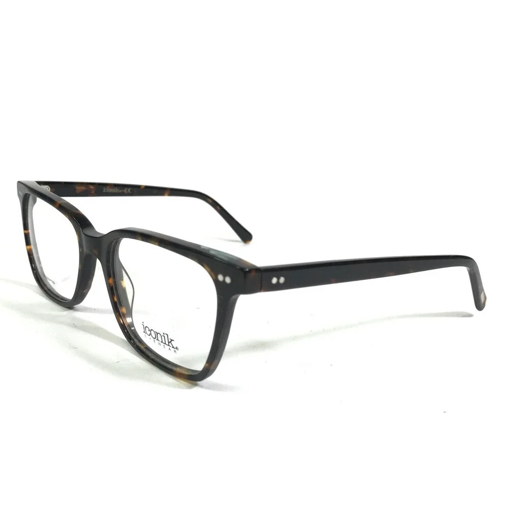 Iconik Eyeglasses Frames Mack C02 Tortoise Square Horn Rim 53-18-140